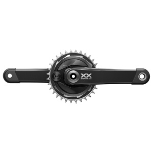 Angrenaj pedalier SRAM Quarq XX Eagle T-Type, 170 mm, 32T, DUB Spidermessung, montare pe filet, chainline 55 mm, factor Q 174 mm, carbon premiat, tehnologie de masurare a puterii Quarq, compatibil RockShox Flight Attendant