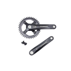 Angrenaj Prowheel RPL-521-TT, alu Forged, negru, 165mm, (foi schimbabile), 30/46T otel/alu CNC, negru, BCD 110mm asimetric, include BB86, OEM
