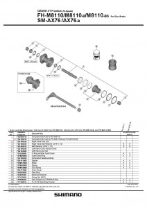 Ax complet pt. butuc Shimano pt. FH-M8110B 148mm
