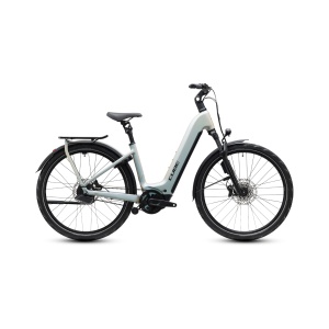 Bicicleta Electrica Cube Kathmandu, Hybrid Deluxe EXC 800 Easy Entry, Glintsand Black 2027 - 28"