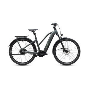 Bicicleta Electrica Cube Kathmandu, Hybrid Deluxe PRO 800 Trapeze, Blackforest Chrome 2027 - 28"