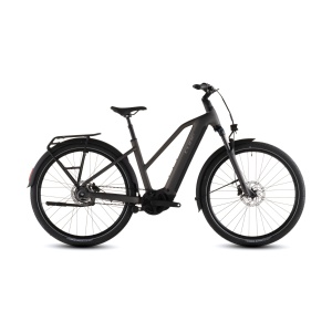 Bicicleta Electrica Cube TOURING HYBRID COMFORT SLX 800 TRAPEZE, Charcoal CHROME, 2026 – 28"