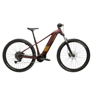 Bicicleta electrica Kross Influx Hyb 3.0 800 27,5" ruby red/auriu mat