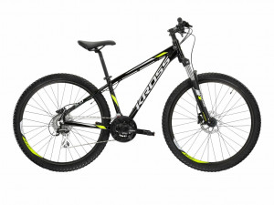 Bicicleta Kross Hexagon 5.0, Marimea S, Roti 27.5 Inch, Negru/Lime/Gri