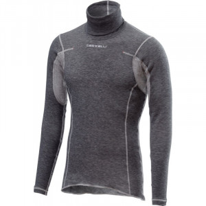 Bluza de corp cu guler Castelli Flanders Neck Warm gri