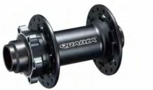 Butuc fata Quanta TWXF, alu, 32H, ax M15x110x100mm, rulmenti, frana disc (6suruburi) negru