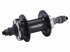 Butuc spate Quando TD6R, alu, 36H, ax 3/8x135x175mm, frana disc (6suruburi) pentru pinion pe filet (6) negru, OEM