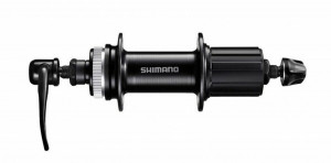 Butuc spate Shimano FH-QC300H, 8/9/10/11 vit.32H, OLD135, Ax 146mm, QR 166mm negru, pt. rotor Center Lock, fara protectie pt, montura discului, negru (AFHQ300HMBZA) Bulk (RS)