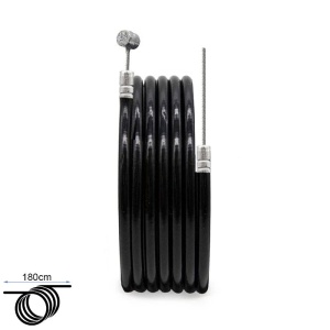 Cablu + Camasa Frana Trotineta, 180cm, Neagra