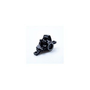 Caliper MT4 ABS, black, laser silver, rotatable cable connection, with brake pads (PU = 1 piece)