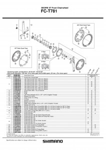 Chain guard Shimano FC-T781 48T & suruburi