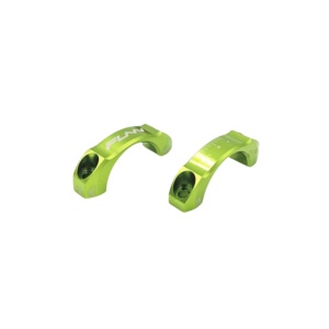 Cleme frontale pentru pipa Funn Equalizer 31.8mm, cu rise/ridicare 0 &10mm, verzi, AM
