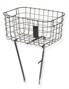 Cos bicicleta fata Basil Robin with struts black,broad-meshed, fix-system