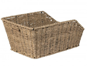 Cos bicicleta spate BasilCento Rattan Look 47x34x22cm, close-mesh, fixed mounting