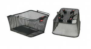 Cos bicicleta spate Klickfix City II 41x21x31cm, black, close-meshed