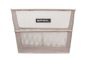 Coș pentru roata din spate Basil Cento, nude metallic, plasă fină, oțel, FM