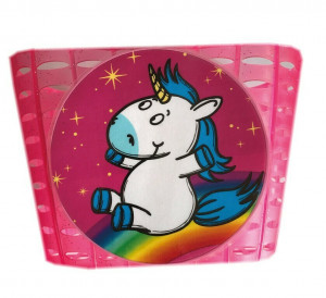 Cos plastic Unicorn, W195XH105XD150, roz