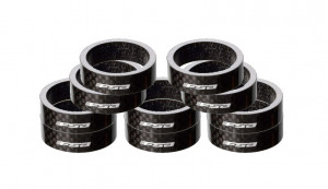 Distantier furca FSA Carbon 1 1/8" x 10mm negru
