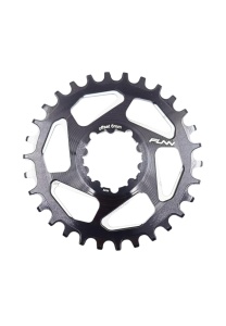 Foaie Pedalier / Angrenaj, FUNN Solo DX CH16SD30S11-01, 1x Narrow Wide, Alu.7075, 30T, fixare Direct Mount (sram), offset 6mm, negru, AM