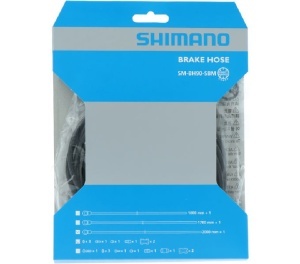 Furtun Shimano SM-BH90-SBM, banjo negru, 2000 mm, fără capăt și șuruburi, ambalat individual
