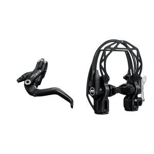 HS33 black, 2-finger lever blade, suitable for mounting left or right, 2,000 mm tubing length, single brake (PU = 1 piece)