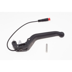 Lever blade MT4e closer, black, 3-finger aluminum lever blade with ball-end, black, HIGO-closer, normally open, 150 mm tubing length (PU = 1 piece)