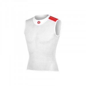 Maiou Perforat Castelli Core Mesh Sleeveless alb