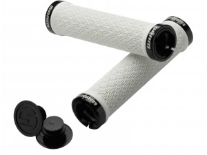 Mansoane Lock-On SRAM DH Silicone alb cu colier dublu si dopuri
