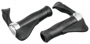 Mansoane MTB-Multi-Flex-handles 2, negru/argintiu 87/87 mm LG., KRATON/GEL/ALU