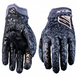 Manusi copii Five Gloves degete lungi, XR-Lite negru/alb