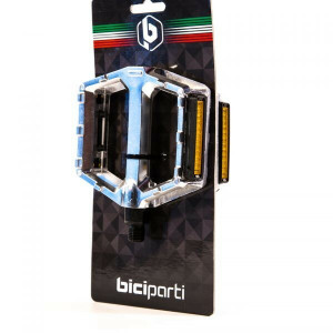 Pedale Biciparti BMX 530 (ax1/2) alu, late, cuie turnate, reflectorizante, arginti, AM