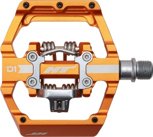 Pedale HT Components D1 Duo, platformă + clipless, Portocaliu