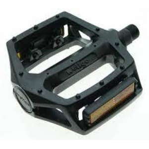 Pedale Wellgo LU-313 (ax1/2) alu, platforma, cuie turnate, 547gr, OEM, Negre