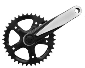 Pedalier Mijnen Piper Speed Alu 170mm lg, black/gloss 38 teeth, 4-point