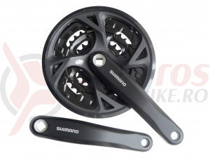 Pedalier Shimano FCM371 L 44*32*22T 175mm 9v negru cu protectie