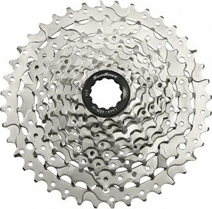 Pinioane Sunrace CSM98 09AX, pe caseta, 11-40T, 9 vit, argintii, AM
