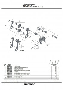 Placa interioara Shimano RD-4700-SS