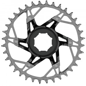 Placa pedalier chainring Sram T-type XX, 12s. 36 T.,BL/SILVER,ALUM., DM, FOR BROSE