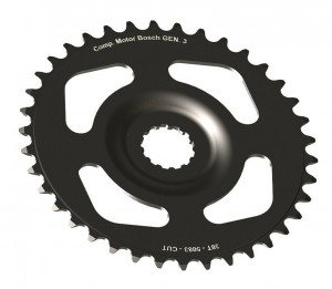 Placa pedalier eBike Stronglight BoschGen3 38T, negru, clasic, montare directa
