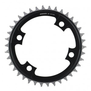 Placa pedalier Sram Road 12V, X-Sync aluminiu negru 38T, 107MM BC