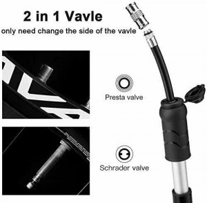 Accessorio Ciclismo Tedesco Pompa Per Bici SKS VX - Pompa Telaio Doppia Testa Per Valvole Presta E Schrader Pompa Telaio Tedesca