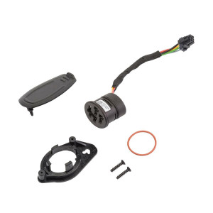 PowerTube charging socket kit, incl. cable 100 mm 1.270.016.509, holder 1.270.015.654, protective cap 1.270.016.725 2x countersunk b olt 3x14, 1x O-Ring 23x1,5
