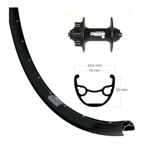 Roata Fata 29 Inch Deore 6 Suruburi Negru Prindere Rapida 32L Ryde Rival 19 Disc Negru.Niro spokes(Negru)