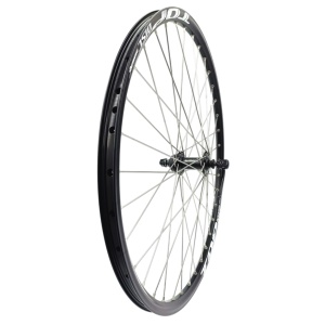 Roata fata Remerx Top Disc 559x19 dubla, simplu capsata, neagra, 36 spite Sapim Leader, butuc alu Shimano Altus HB-RM35, pt. rotor Center Lock,negru, ax cu excentric