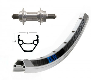 Roata spate 26x1.75 Starr, QR, 6/7x Exal ZX 19 silver, 36 bolt