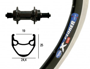 Roata spate 26x1.75 StarrQR.black 36H. Rigida X-Plorer