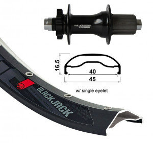 Roata spate 27.5" XLC 6-bolt, TA 12, 148mm, Rodi Ready 40 DISK, 32h