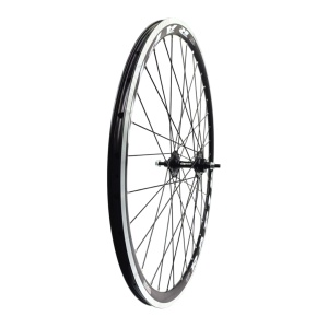 Roata spate Remerx Rapid RX 3515/V-brake 622X15 dubla, neagra, 36 spite Sapim Leader negre , butuc flip-flop Bitex TKR10 Fixed/Freewheel, negru, 2 rulmenti, ax cu piulite