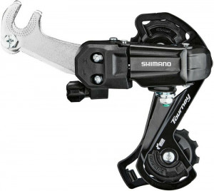 Schimbator spate Shimano Tourney RD-TY200-SS, 6/7 vit., prindere pe ax (road type), black