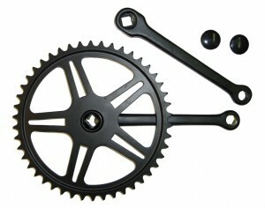 Set pedalier Steel 40 dinti 150 mm negru, 4-suruburi